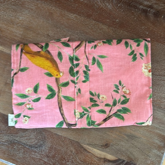 Agua by Agua Bendita | Pink Floral Bird Clutch Tie Front Purse Wallet - Picture 5 of 5